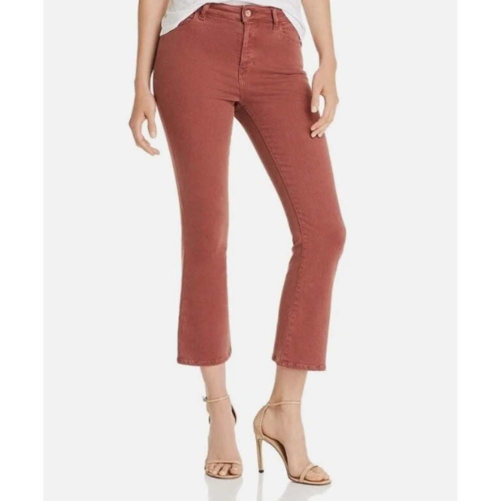 DL1961 Bridget Boot High Rise Instasculpt Crop Jean Redwood Women Size 27 Casual